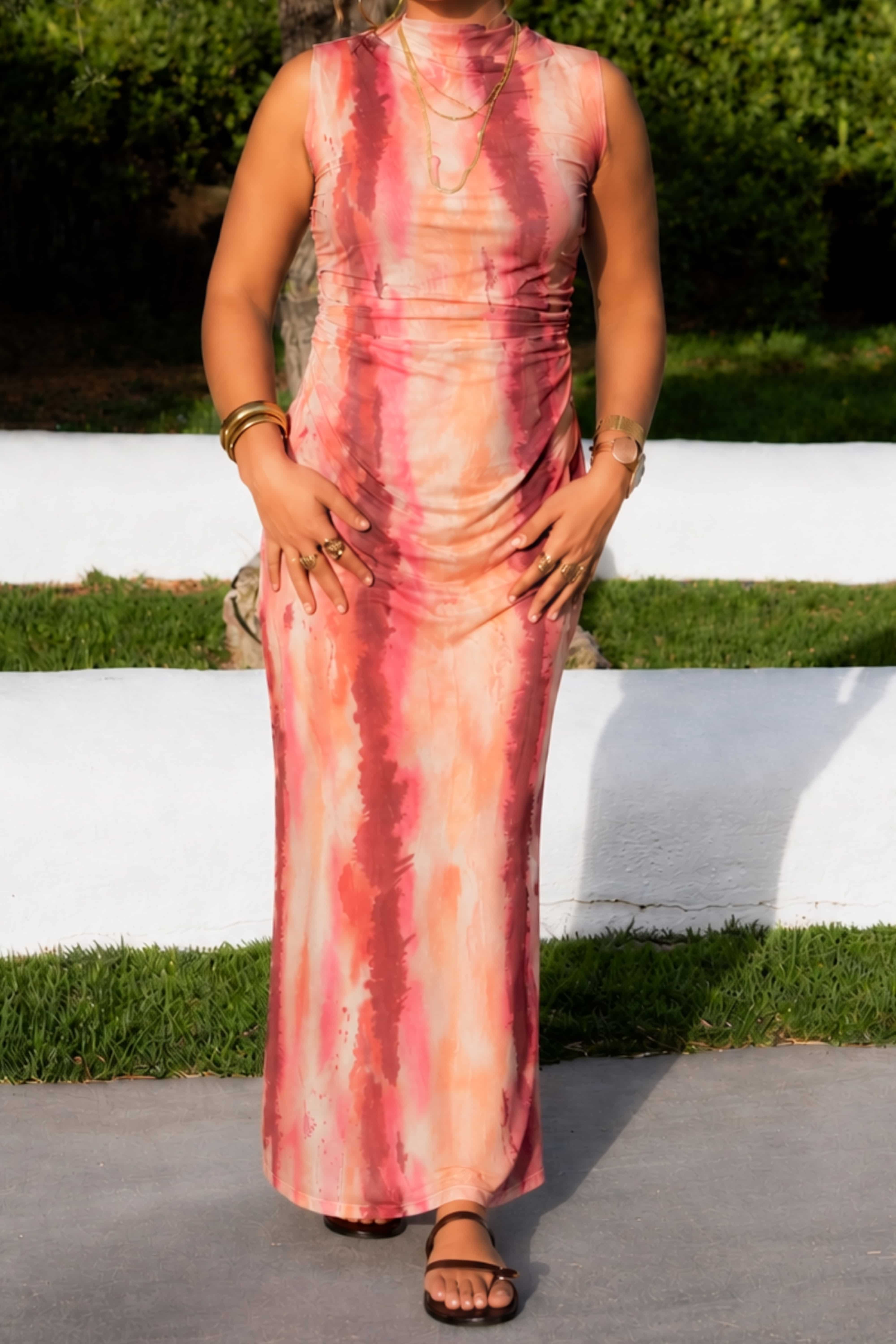 Bibi Dress Tie Dye Purple Blush - Afbeelding 2