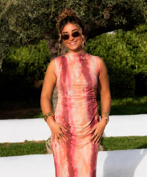 Bibi Dress Tie Dye Purple Blush