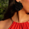 Flower Earrings Black