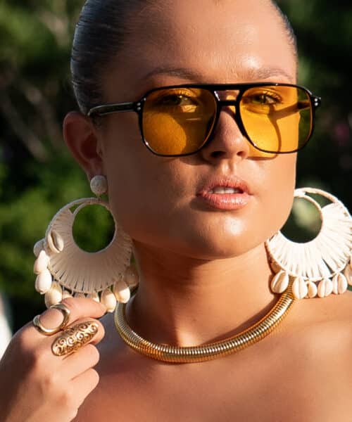 Julina Sunglasses Black Yellow
