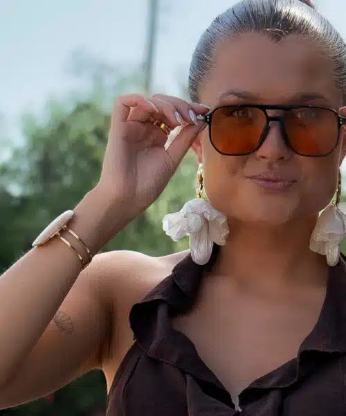 Julina Sunglasses Black Orange