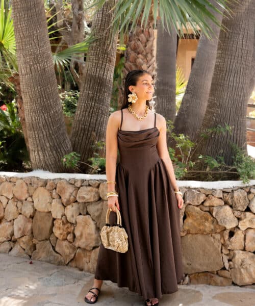 Alternative view of Sami Dress Bow Brown