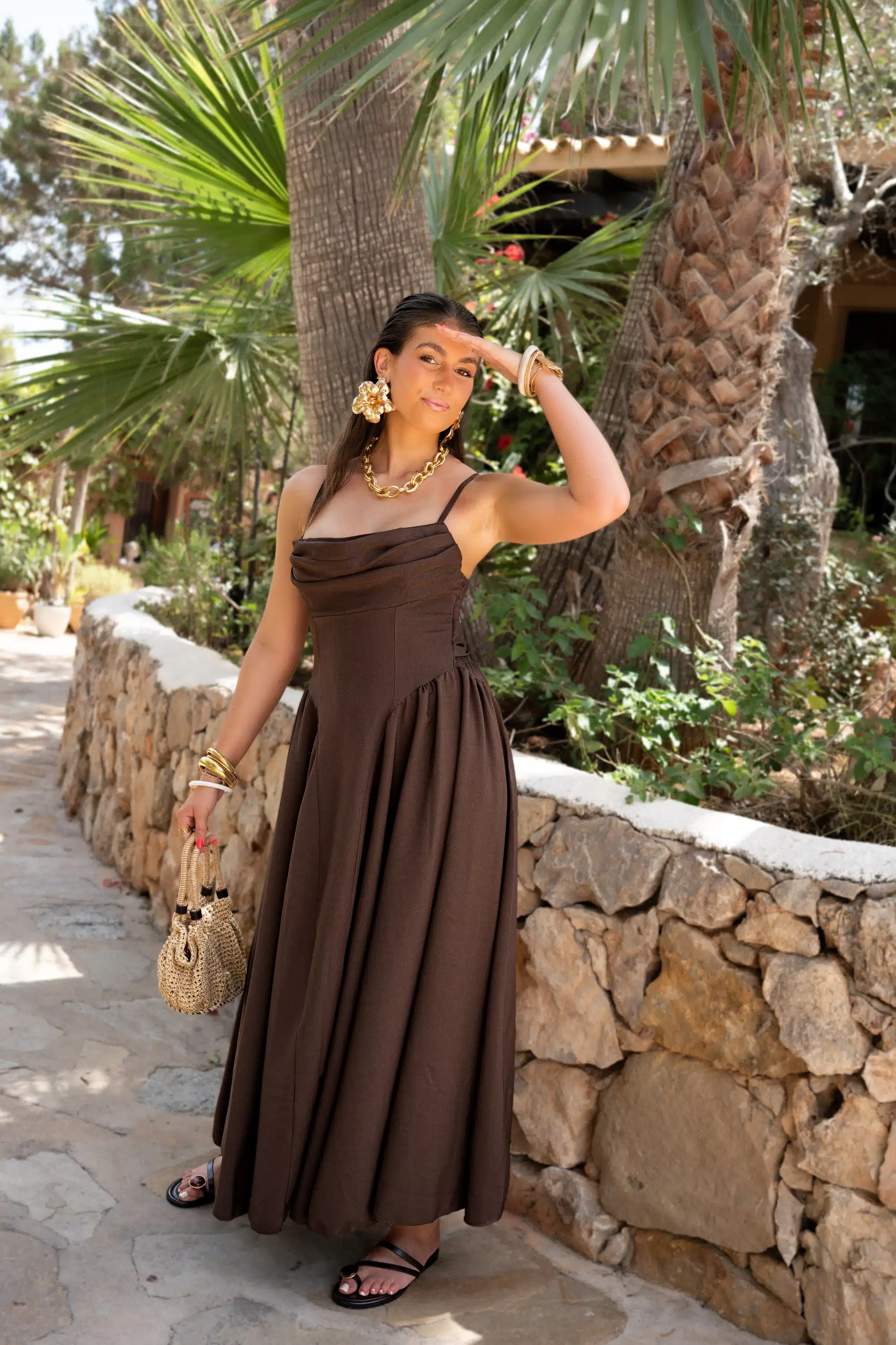 Sami Dress Bow Brown - Afbeelding 8