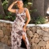 Danila Print Dress Brown~