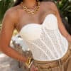 Sequin Corset White *