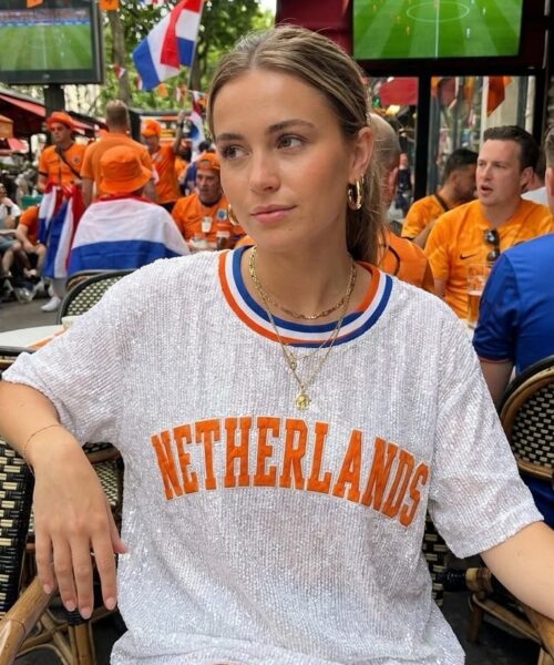 Netherlands Sequin Shirt White