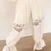 Dia Lace Ballon Pants Beige