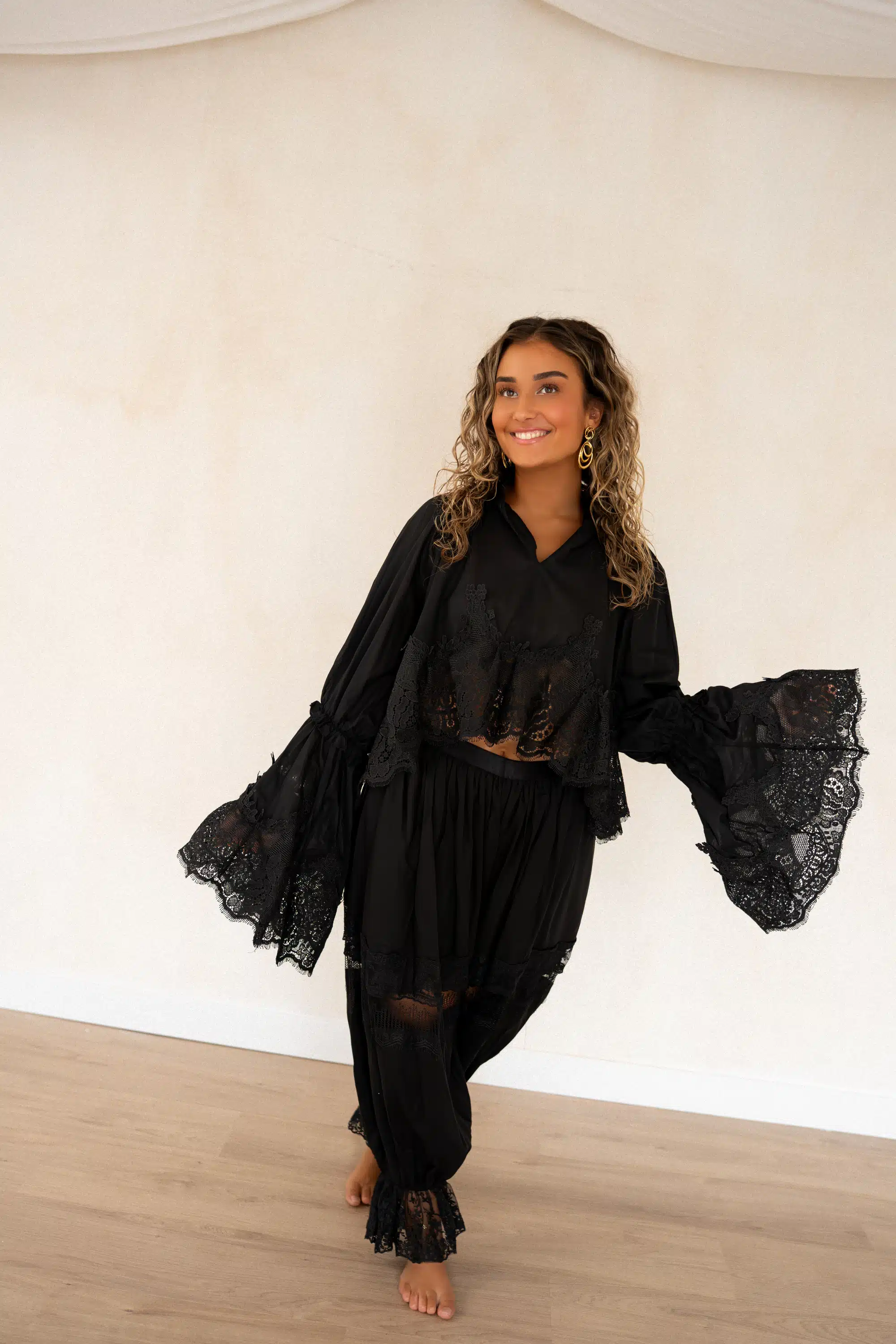 Chabelli Blouse Black | - Afbeelding 5