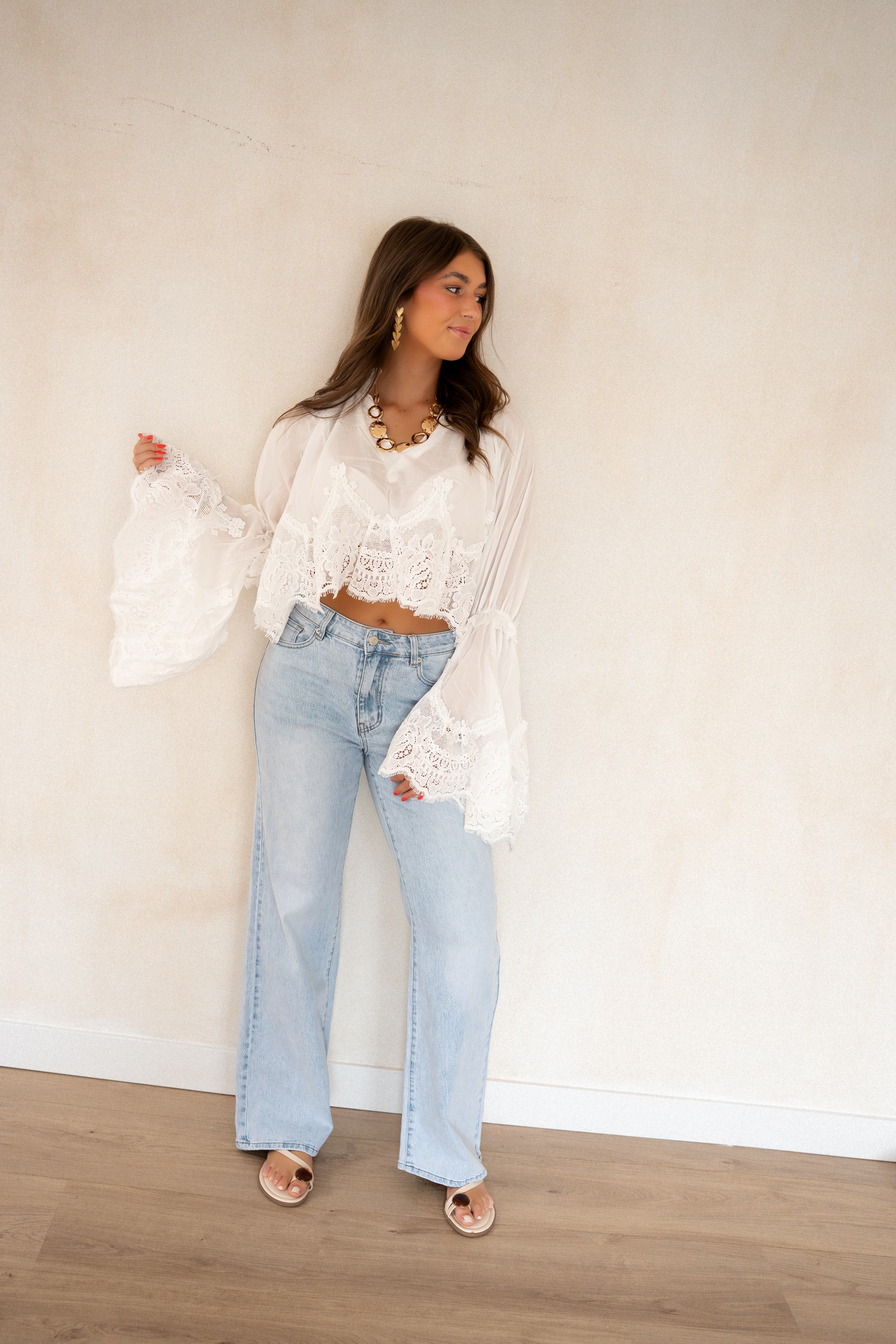 Chabelli Blouse White | - Afbeelding 3
