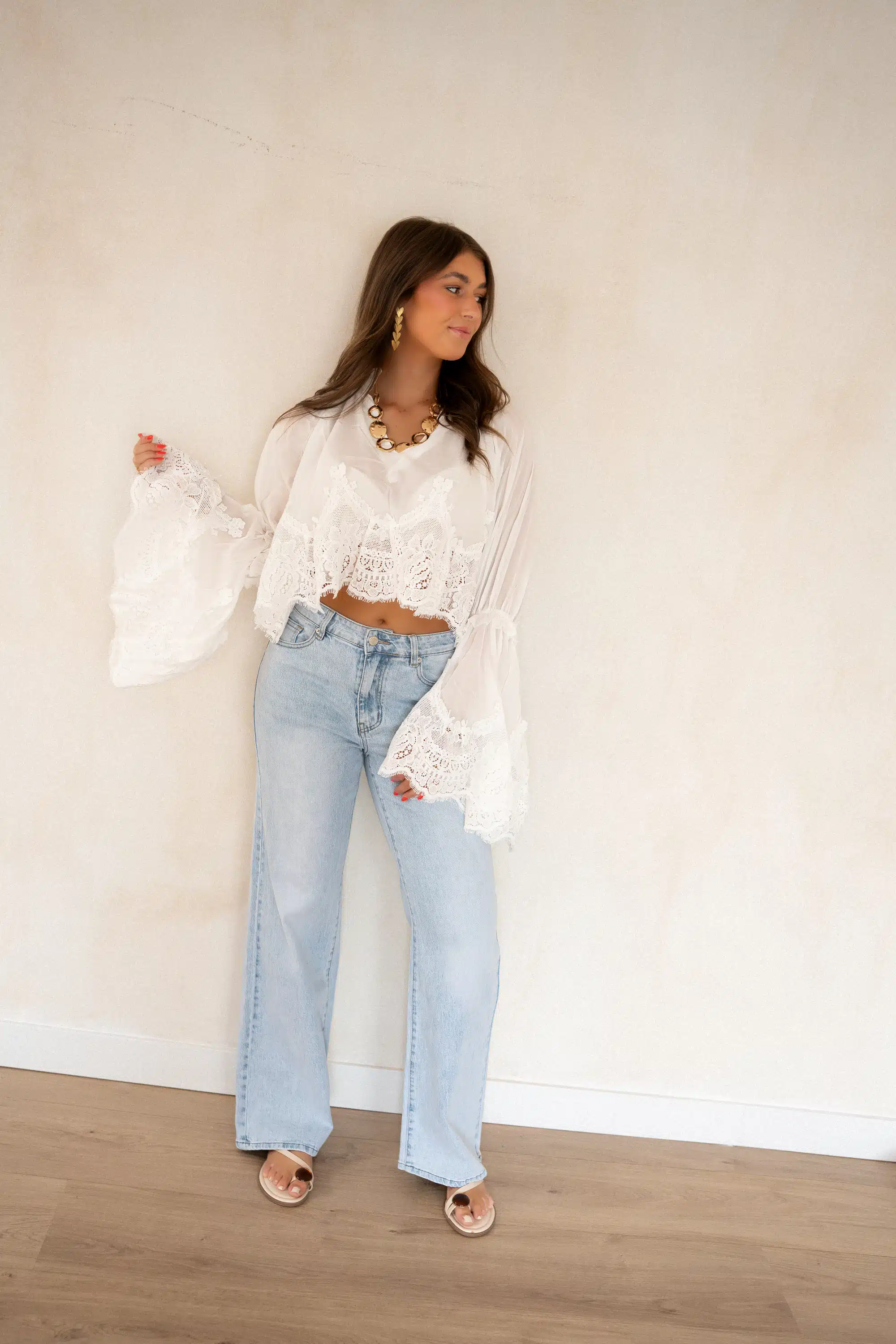 Chabelli Blouse White | - Afbeelding 3