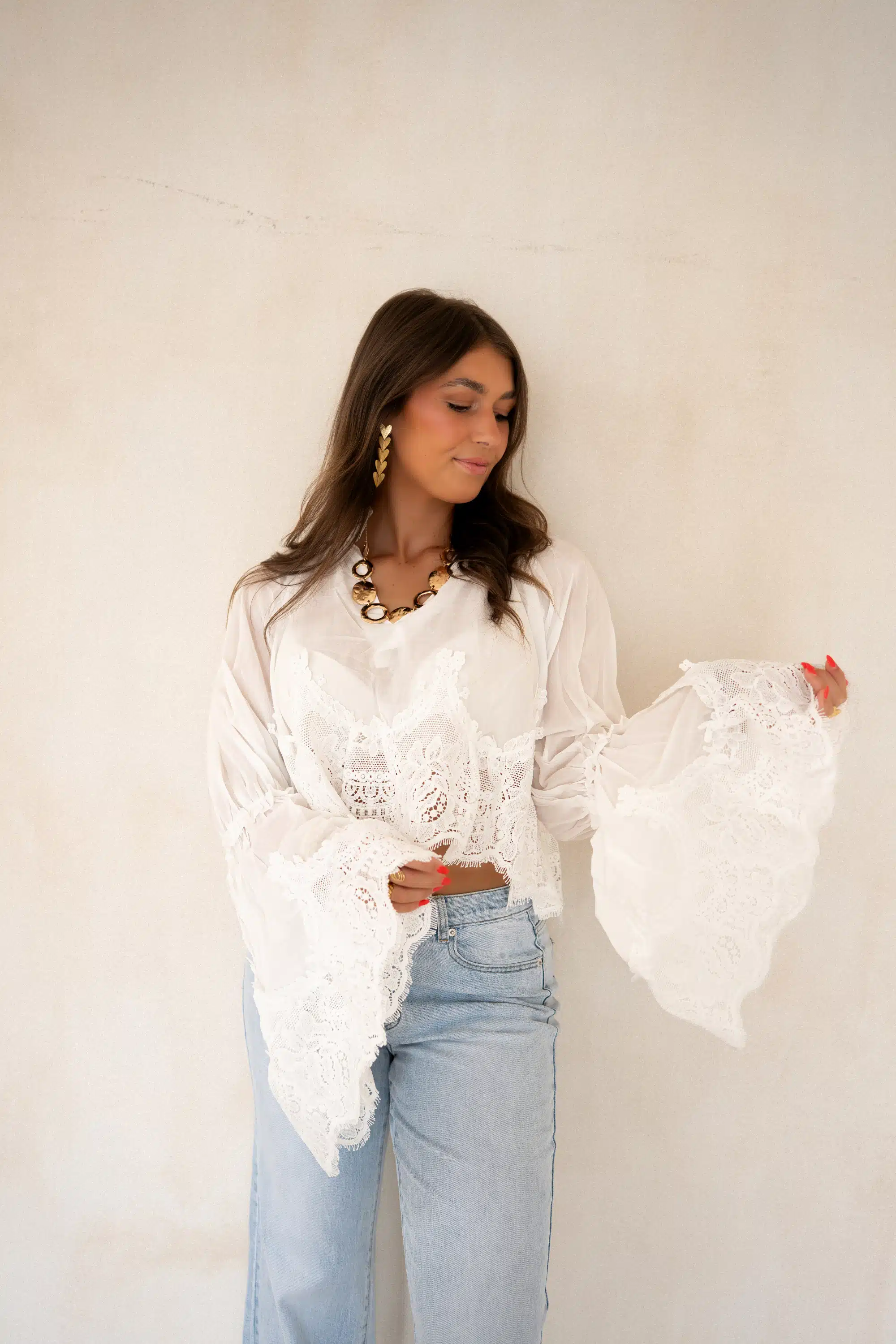 Chabelli Blouse White | - Afbeelding 2