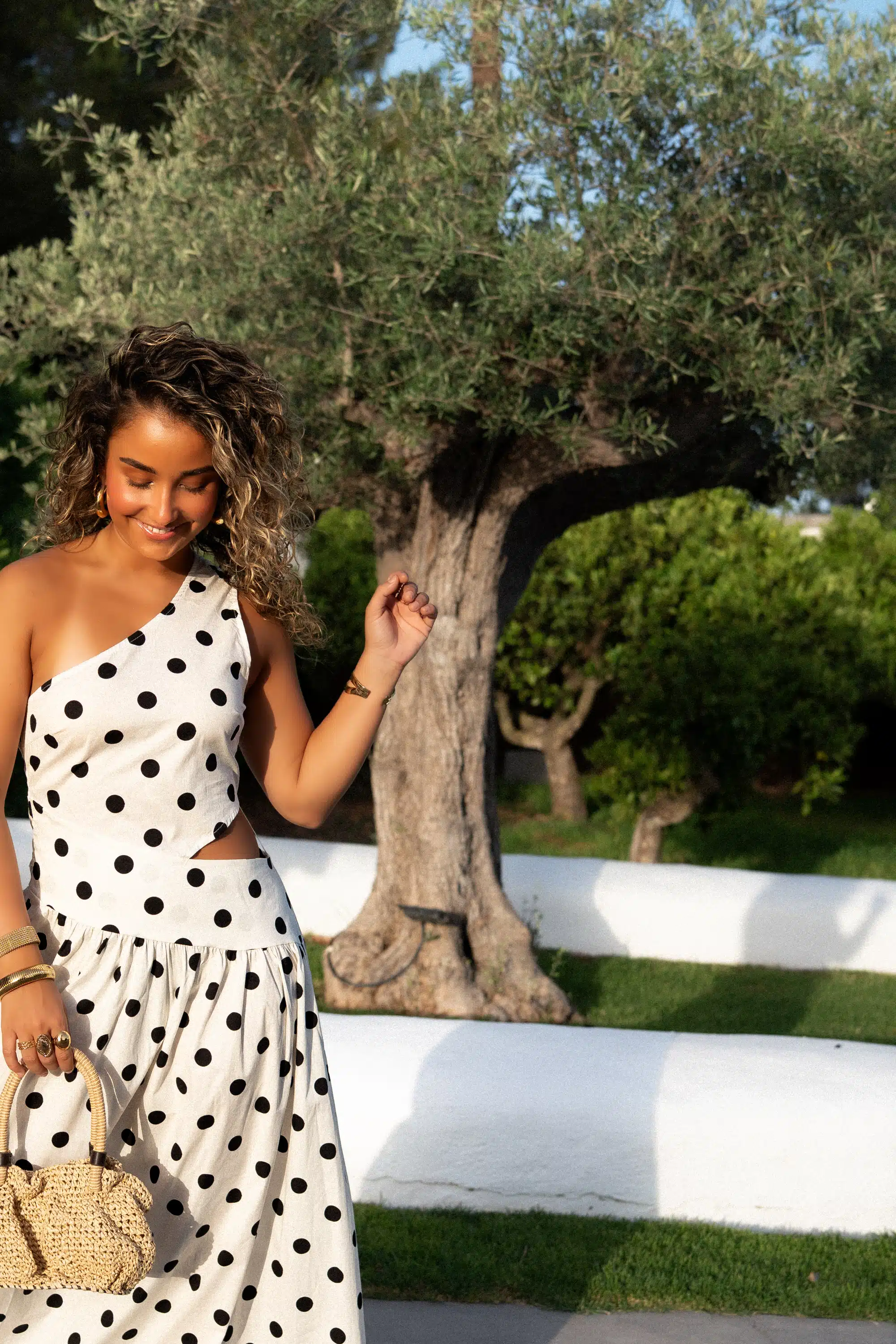 Loryana Dots Dress White - Afbeelding 3
