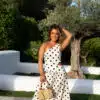 Loryana Dots Dress White