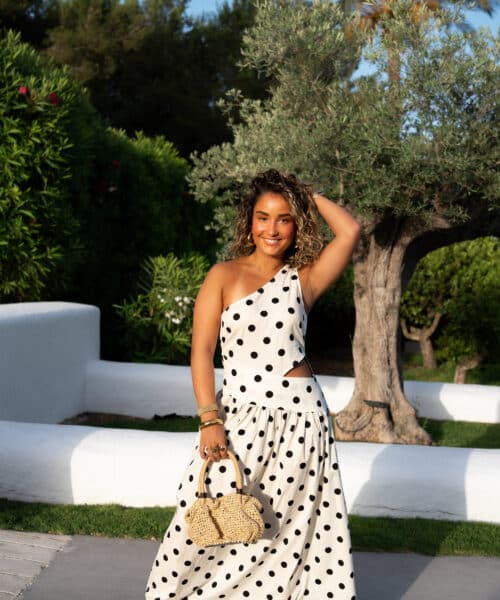 Loryana Dots Dress White