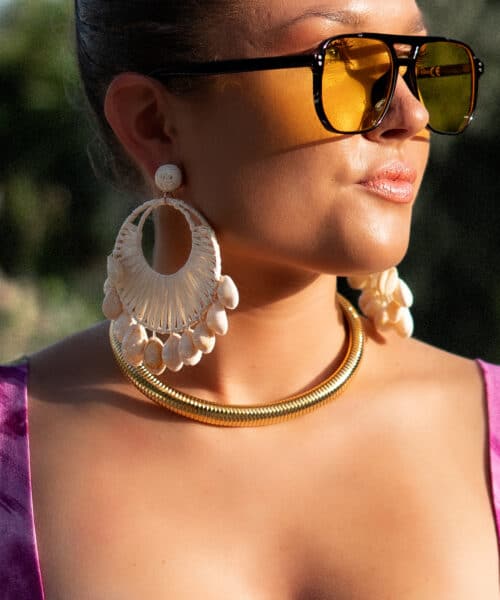 Shell Earrings Creme