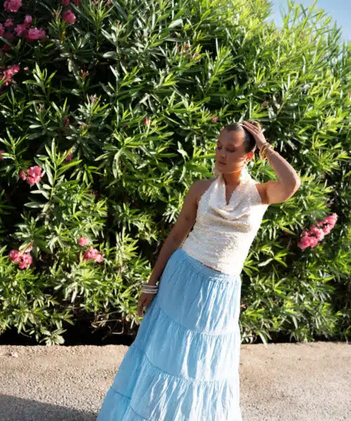 Xena Wide Skirt Blue*