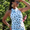 Dolora Dots Dress Blue