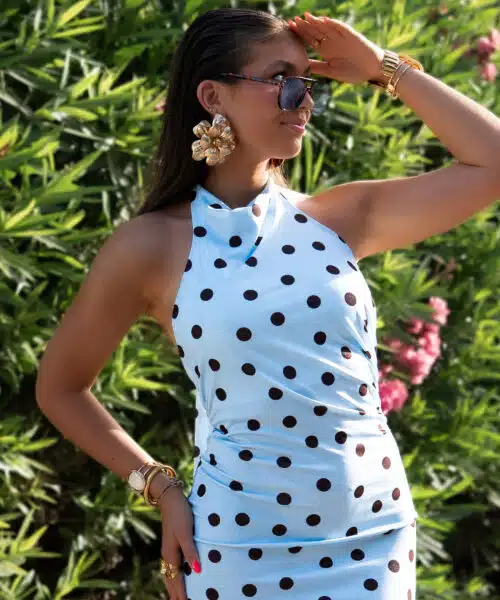 Dolora Dots Dress Blue