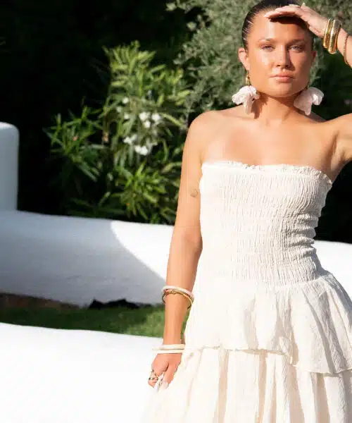 Dalias Strapless Dress Creme-