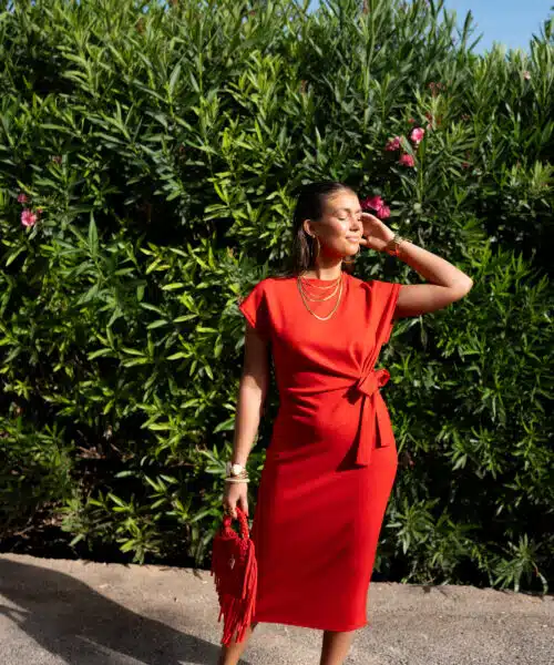 Alternative view of Bow Dress Red *