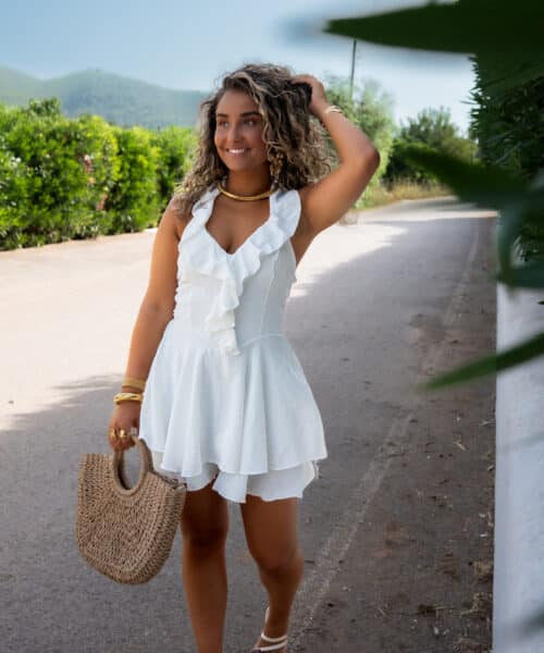 Alternative view of Cari Playsuit White