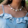 Pearl Shell Earrings Gold