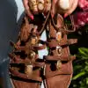 Maria Sandals Stones Brown