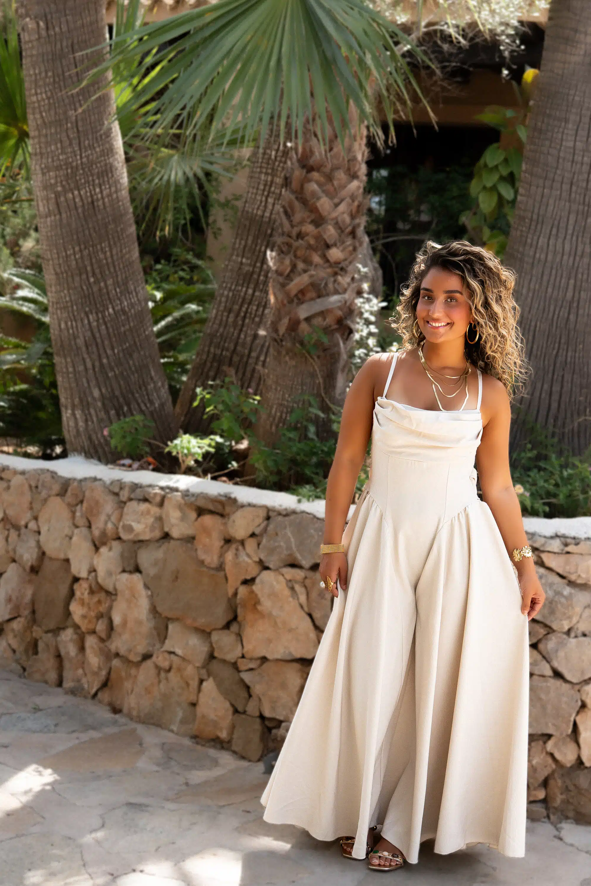 Sami Dress Bow Beige - Afbeelding 5