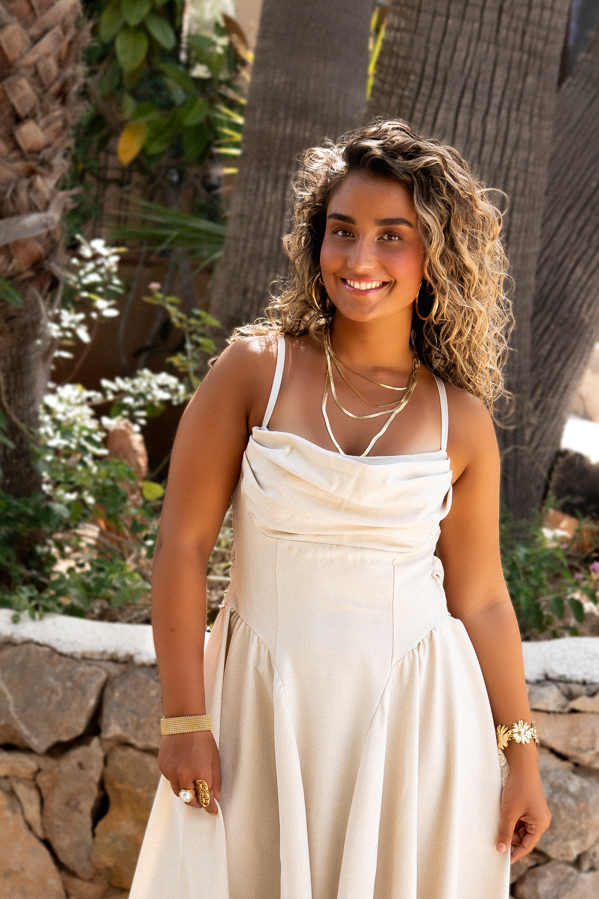 Sami Dress Bow Beige - Afbeelding 6