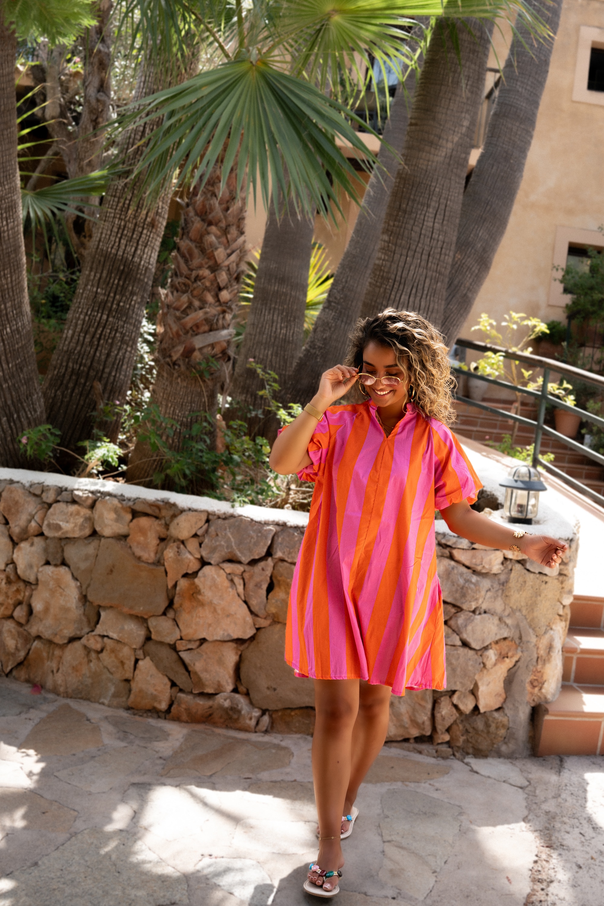 Pepe Stripe Dress Orange - Afbeelding 5
