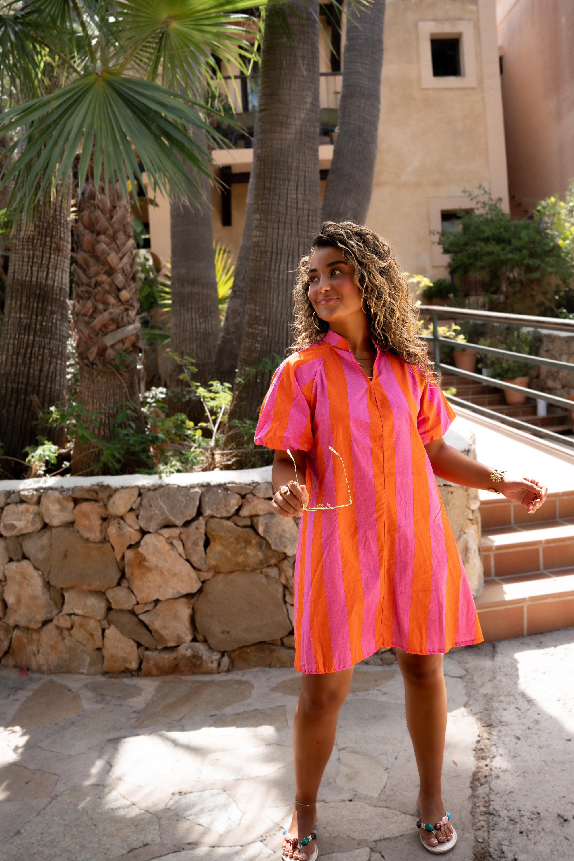 Pepe Stripe Dress Orange - Afbeelding 7