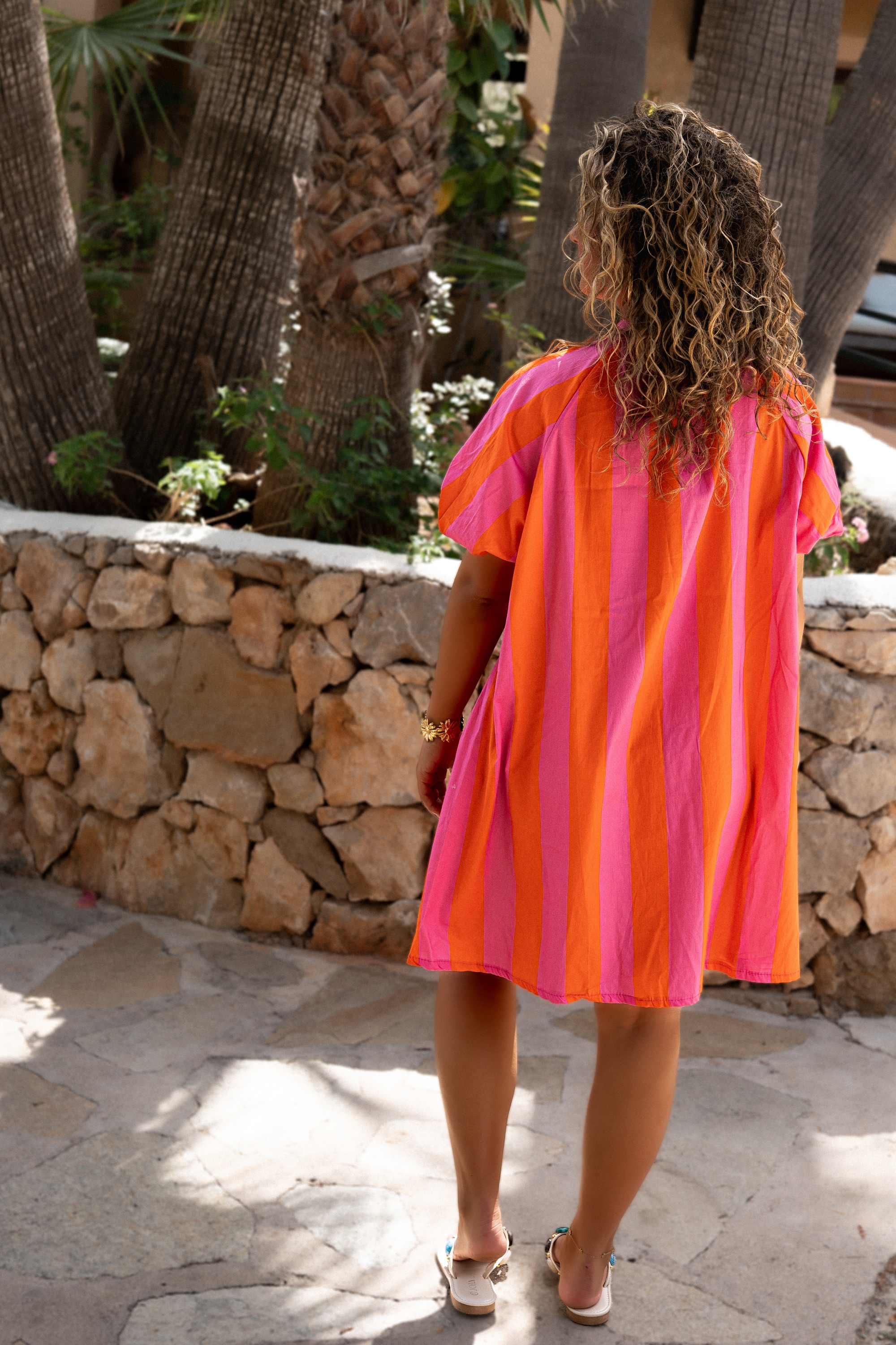 Pepe Stripe Dress Orange - Afbeelding 3