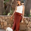 Zazu Satin Skirt Rust |