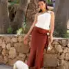 Zazu Satin Skirt Rust |