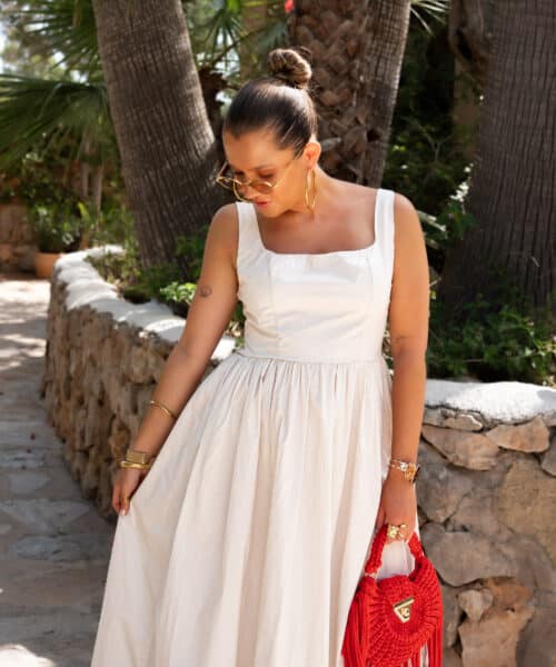 Alternative view of Amalur Bow Dress Beige