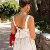 Amalur Bow Dress Beige
