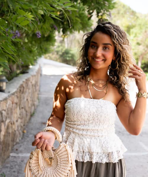 Amanda Lace Top Beige