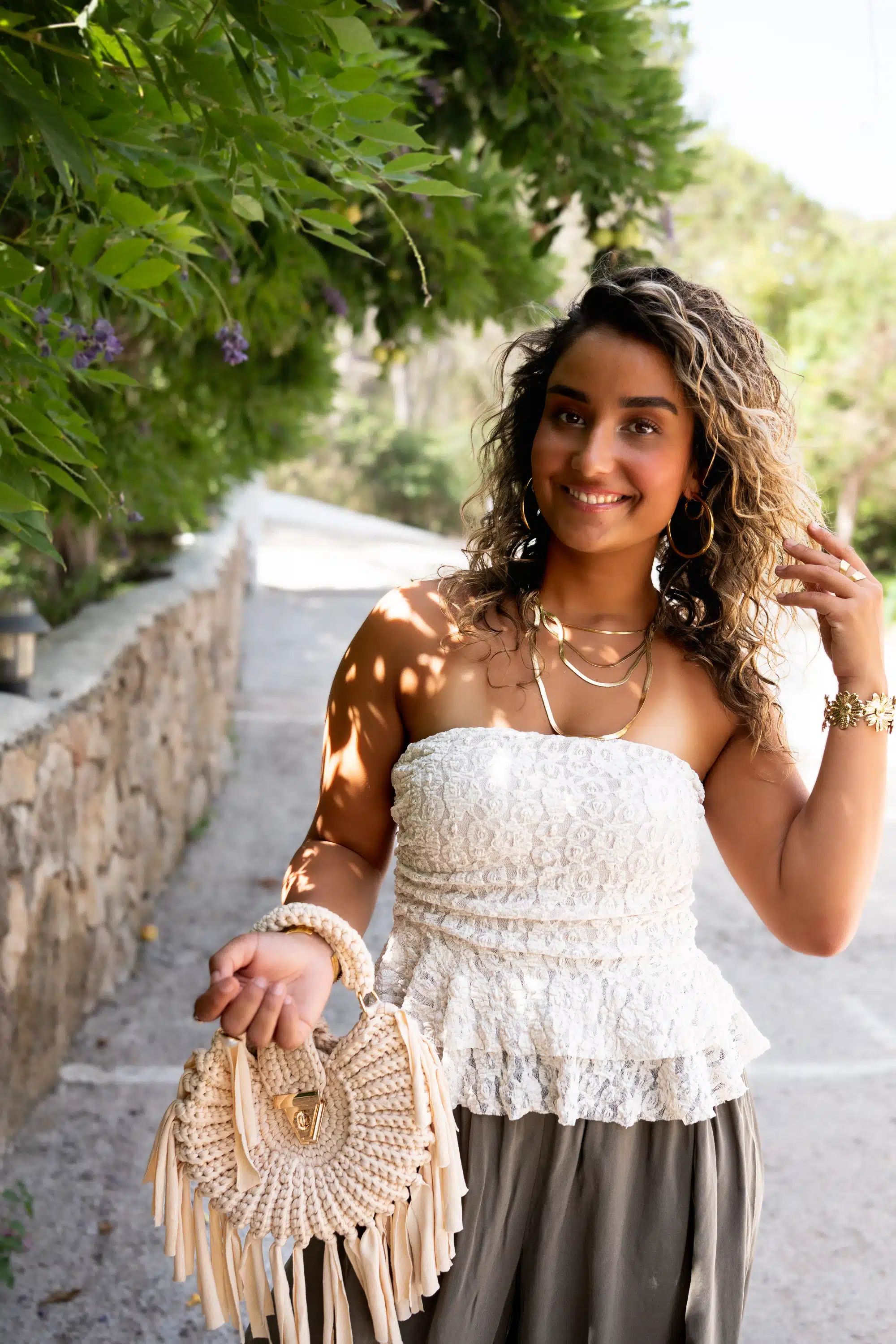 Amanda Lace Top Beige