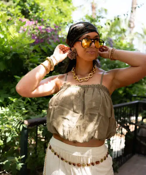 Alternative view of Luisa Top Khaki~
