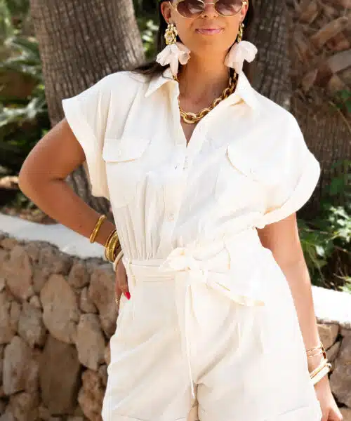Nahia Playsuit Offwhite.
