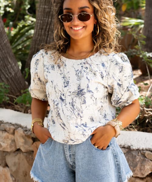 Lofty Manner Top Jessey Gold Blue