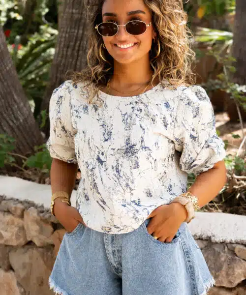 Lofty Manner Top Jessey Gold Blue