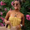 Luum Beads Dress Oker