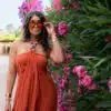 Luum Beads Dress Rust