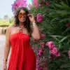 Luum Beads Dress Red