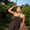 Luum Beads Dress Brown