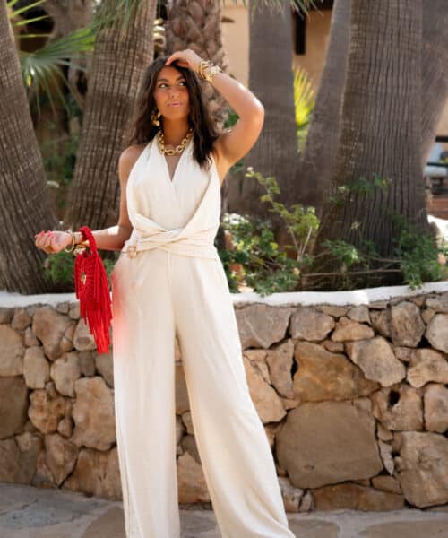 Alternative view of Pia Jumpsuit Beige.