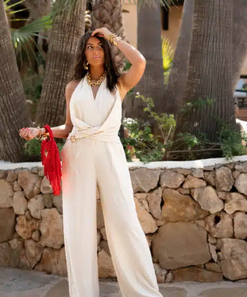 Alternative view of Pia Jumpsuit Beige.