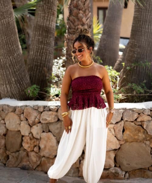 Ambra Ballon Pants Creme