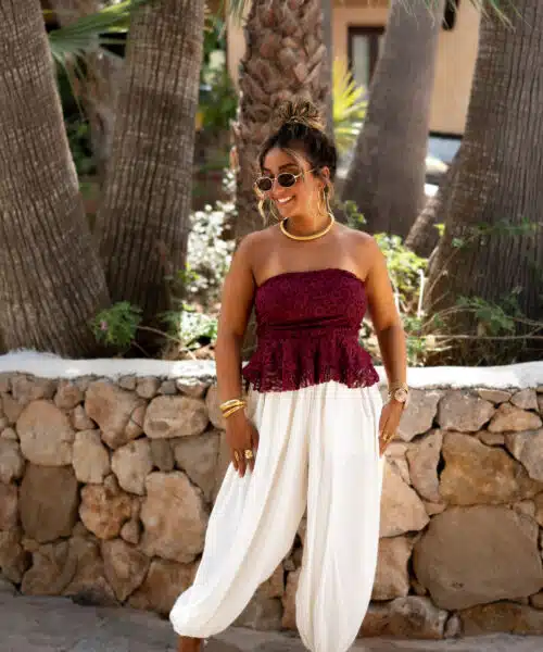 Ambra Ballon Pants Creme